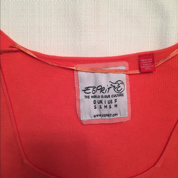 Esprit Soft Orange Knit Blouse - Picture 4 of 8